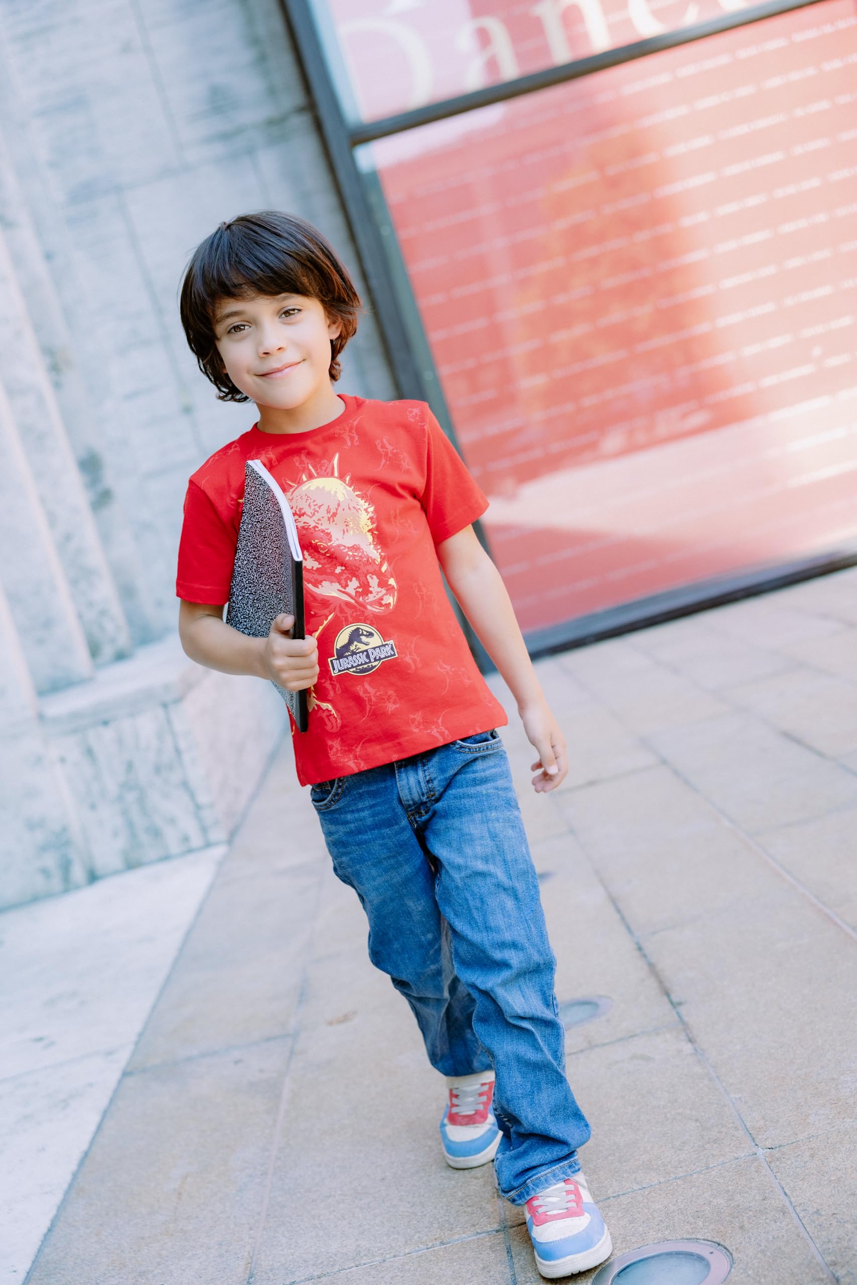 Jurassic World Dinosaur Toddler Boys 4 Pack Graphic T-Shirt Red/Green/Blue 2T