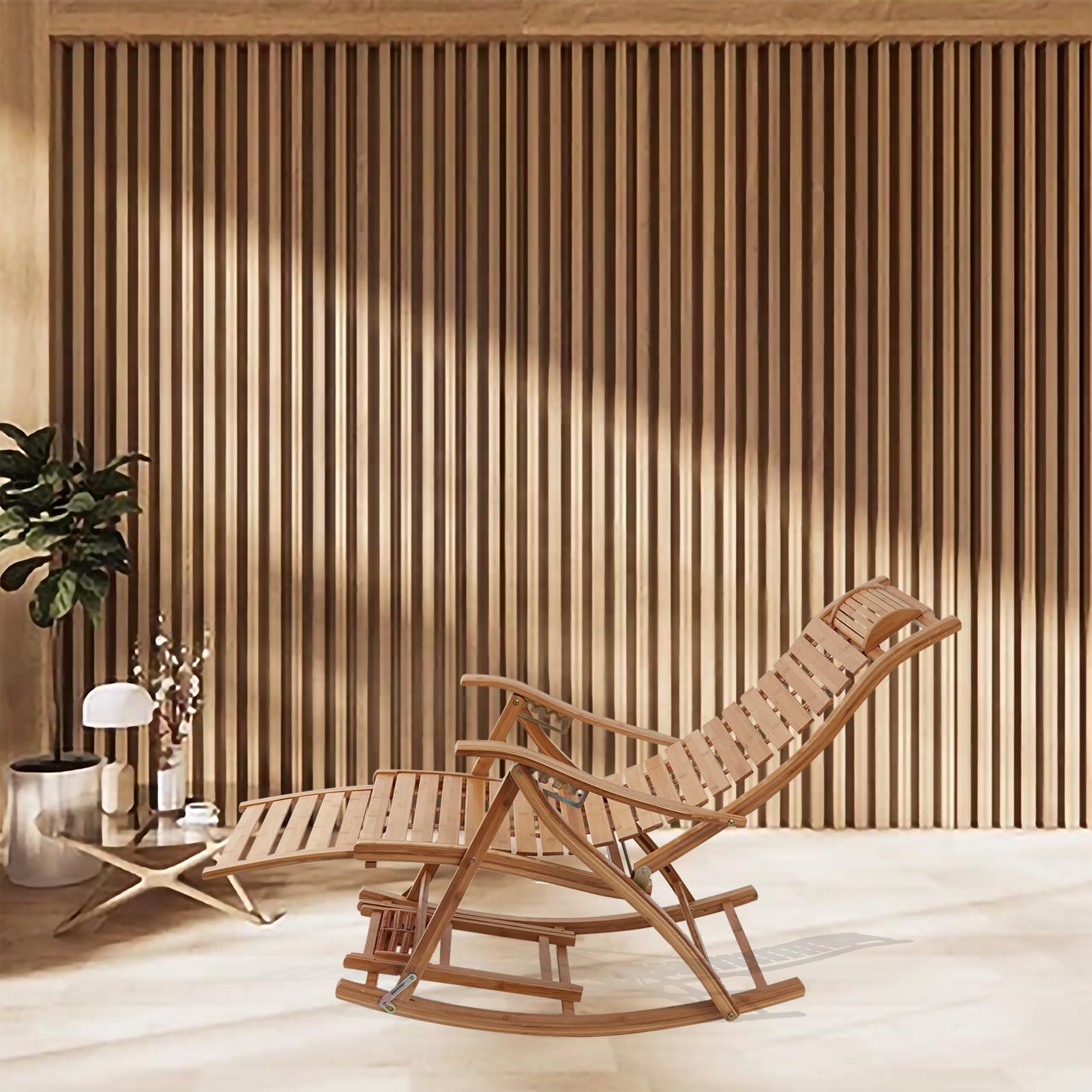 sedia a dondolo per esterni - sdraio pieghevole & lettino prendisole per sauna, sdraio pieghevole per balcone - sdraio da giardino perfetta per lettino prendisole, sdraio per patio, balcone