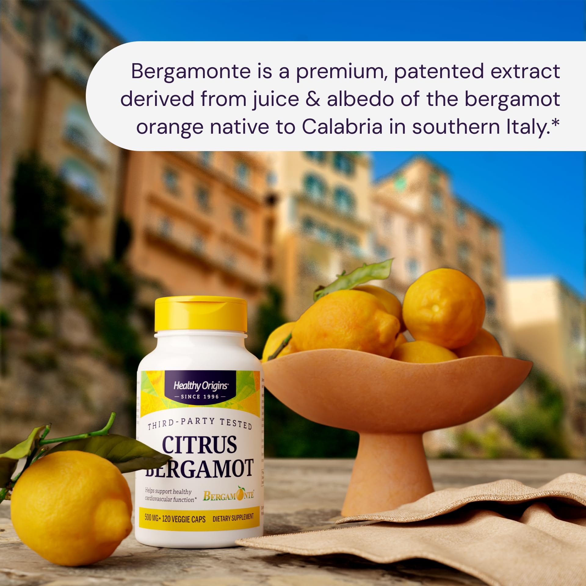 Healthy Origins Citrus Bergamot Bergamonte 500 mg, 120 Veggie Caps — Amazon image 6