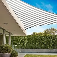Vista 65 de E&K Sunrise - Toldo tipo vela triangular de 15 x 15 x 15 pies, toldo con bloqueo UV para sombra, para patio, jardín, terraza, exterior (arena)