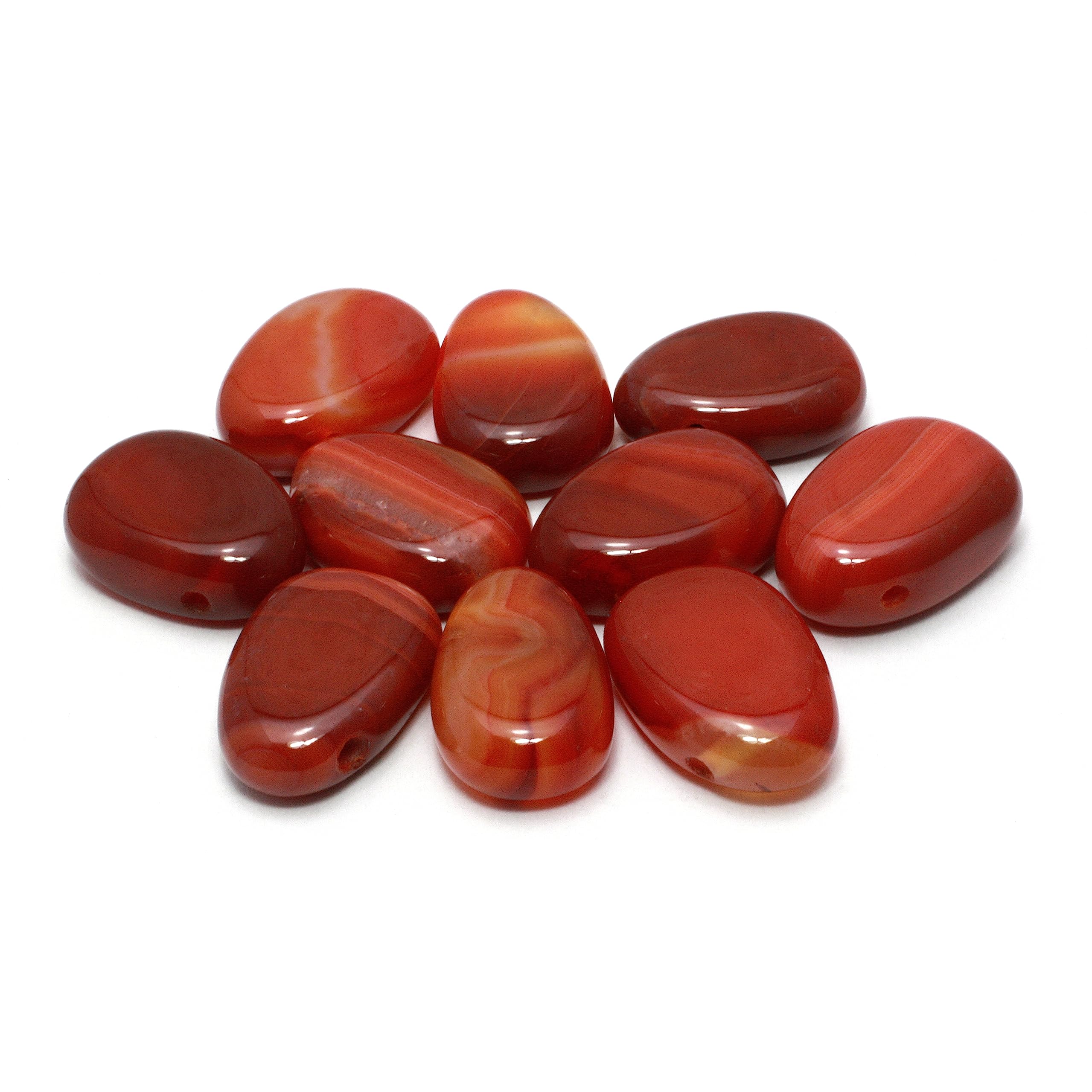 CrystalAge Carnelian Drilled Tumble Stone
