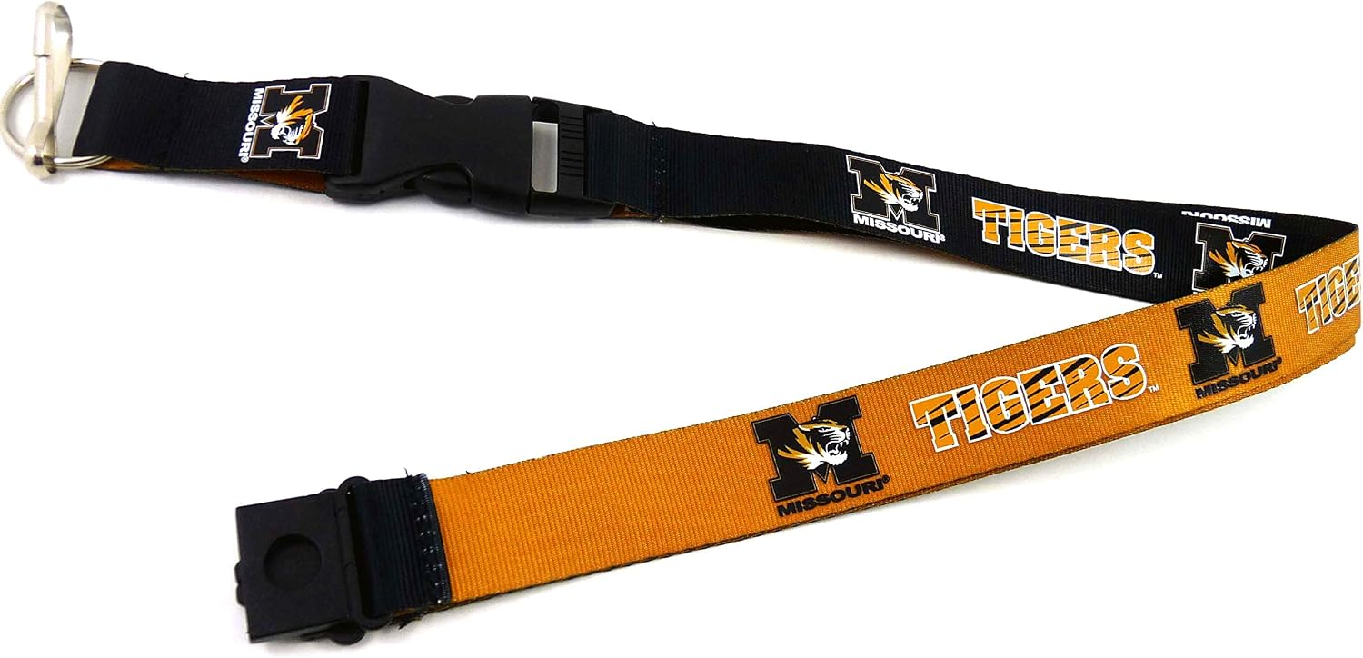 Missouri TigersリバーシブルクリップLanyard Keychain Idチケットホルダー[ Misc。]