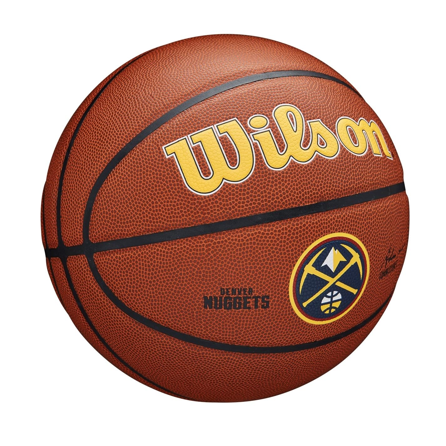 Wilson Basketball, NBA Team Tribute Model, DENVER NUGGETS, Outdoor, Rubber, Size: 7