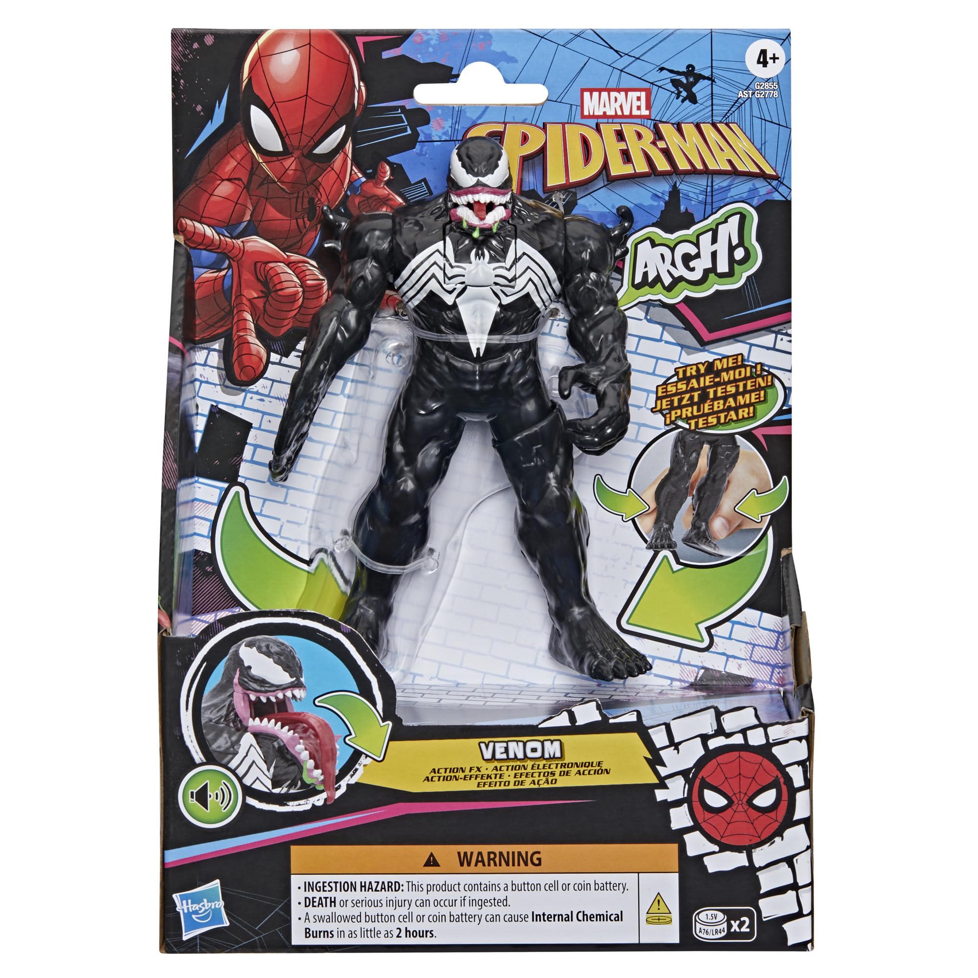 d*7様 SPHDER-MAN VENOM 4体セット② Marvel Spider-Man Venom Figure with Action Effects, Electronic