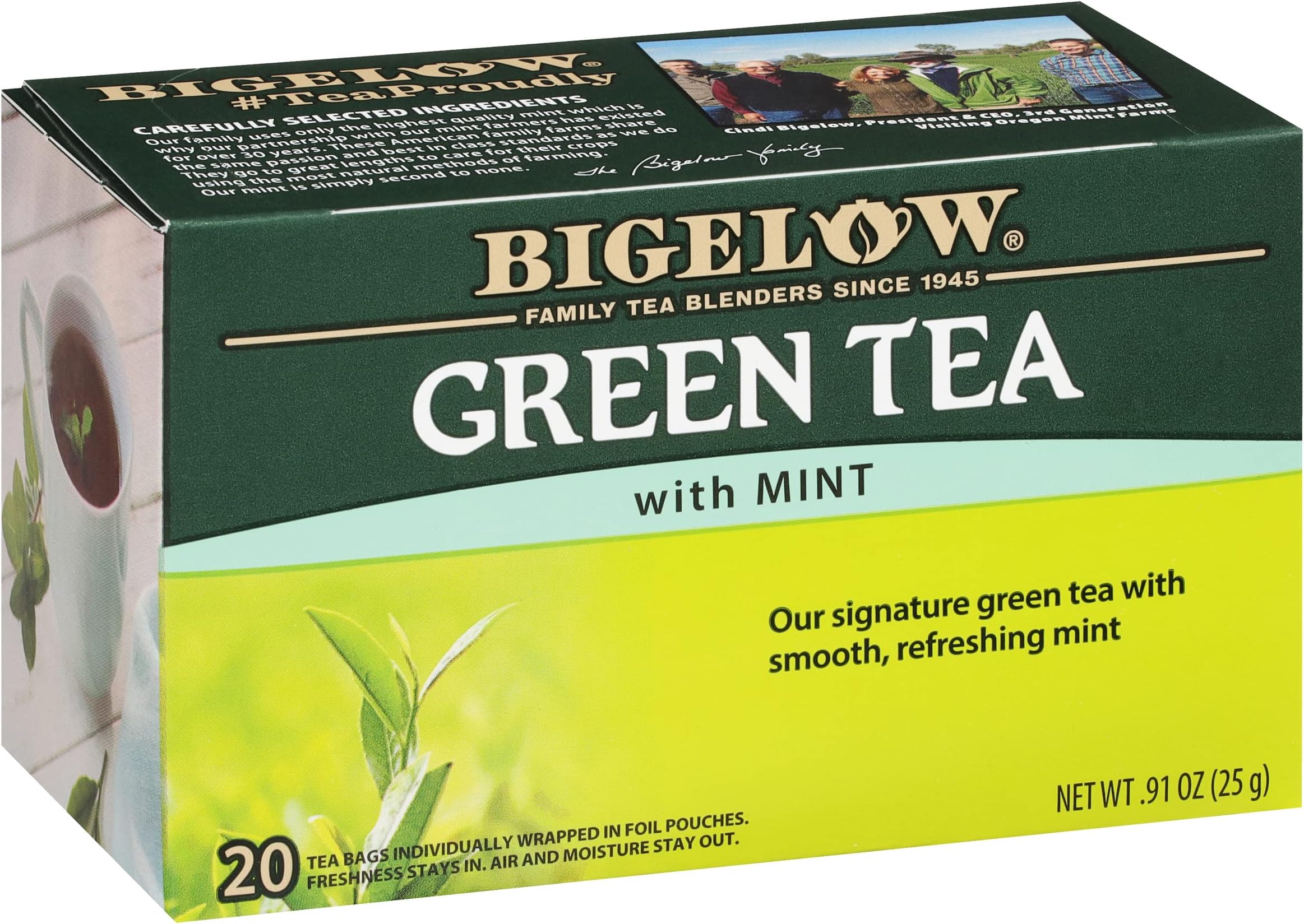 Bigelow Tea Plantation Mint Black Tea 20 Tea Bags