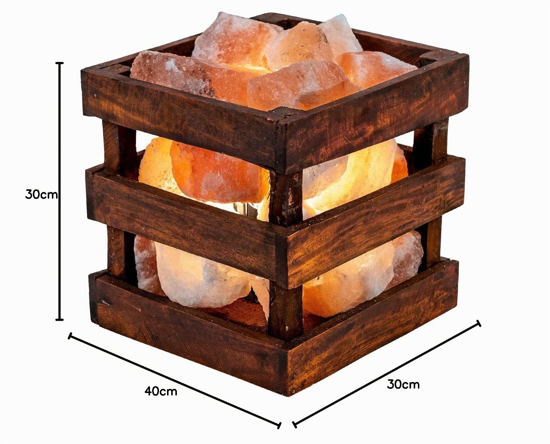Lampada di Sale dell’Himalaya 3–5 kg dal Punjab Pakistan – Lampada di Cristallo Naturale in Pietra di Sale