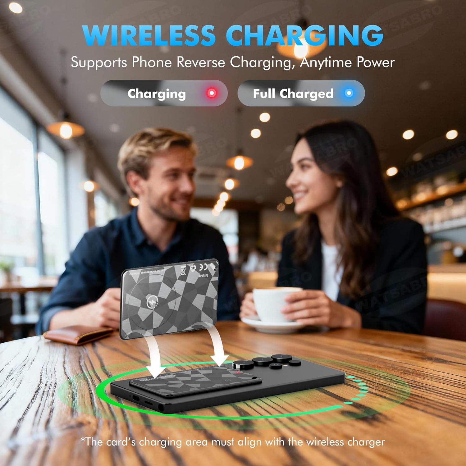 【for iOS&Android】 Airtag Wallet Tracker Card, Ultra-Thin Smart Card, Credit Card Size Bluetooth Tracker for Wallet Passport, Works with Apple Find My & Google Find Hub, Wireless Charging, Loud Alarm - Image 6