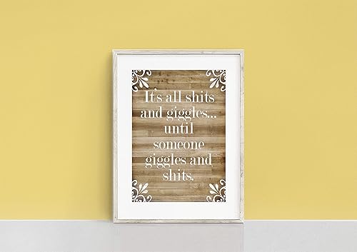 Miniatura 8 de Rustic Farmhouse Bathroom Decor for the Wall - Funny Country Home Art Sign - Modern Farm House Bath Picture - Cabin Restroom Accent - Bathroom Art -