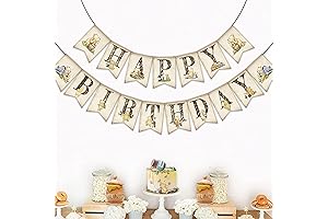 Winnie the Pooh Birthday Decorations, Classic Pooh Party Banner for Kids