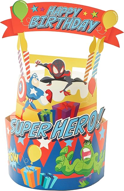 Disney Avengers Pop Up Birthday Card for Boys - Superhero Birthday Card for Boys - Marvel Avengers Pop Up Birthday Card for Boys - Boys Pop Up Birthday Card