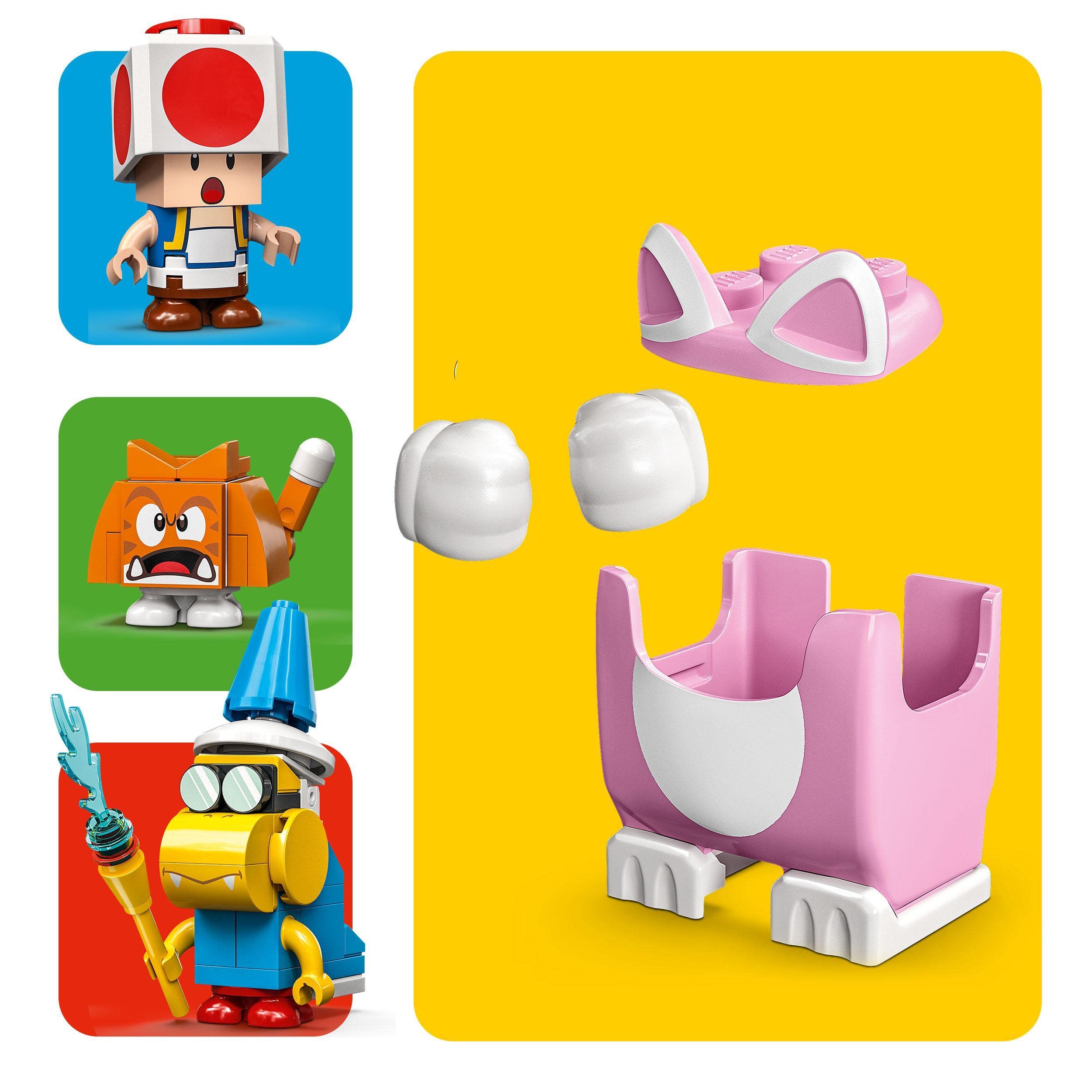 LEGO Super Mario 71407 Cat Peach i lodowa wieża — zestaw rozszerzający (494 elementy), pomysł na prezent dla dzieci w wieku od siedmiu lat
