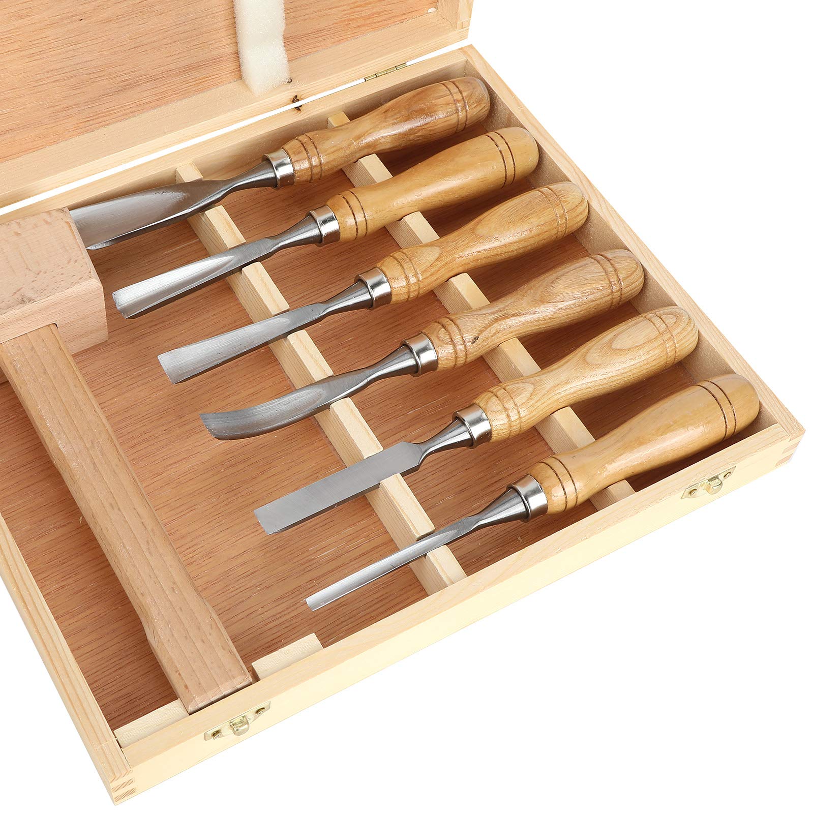 Set di scalpelli per intaglio del legno fatti a mano, acciaio