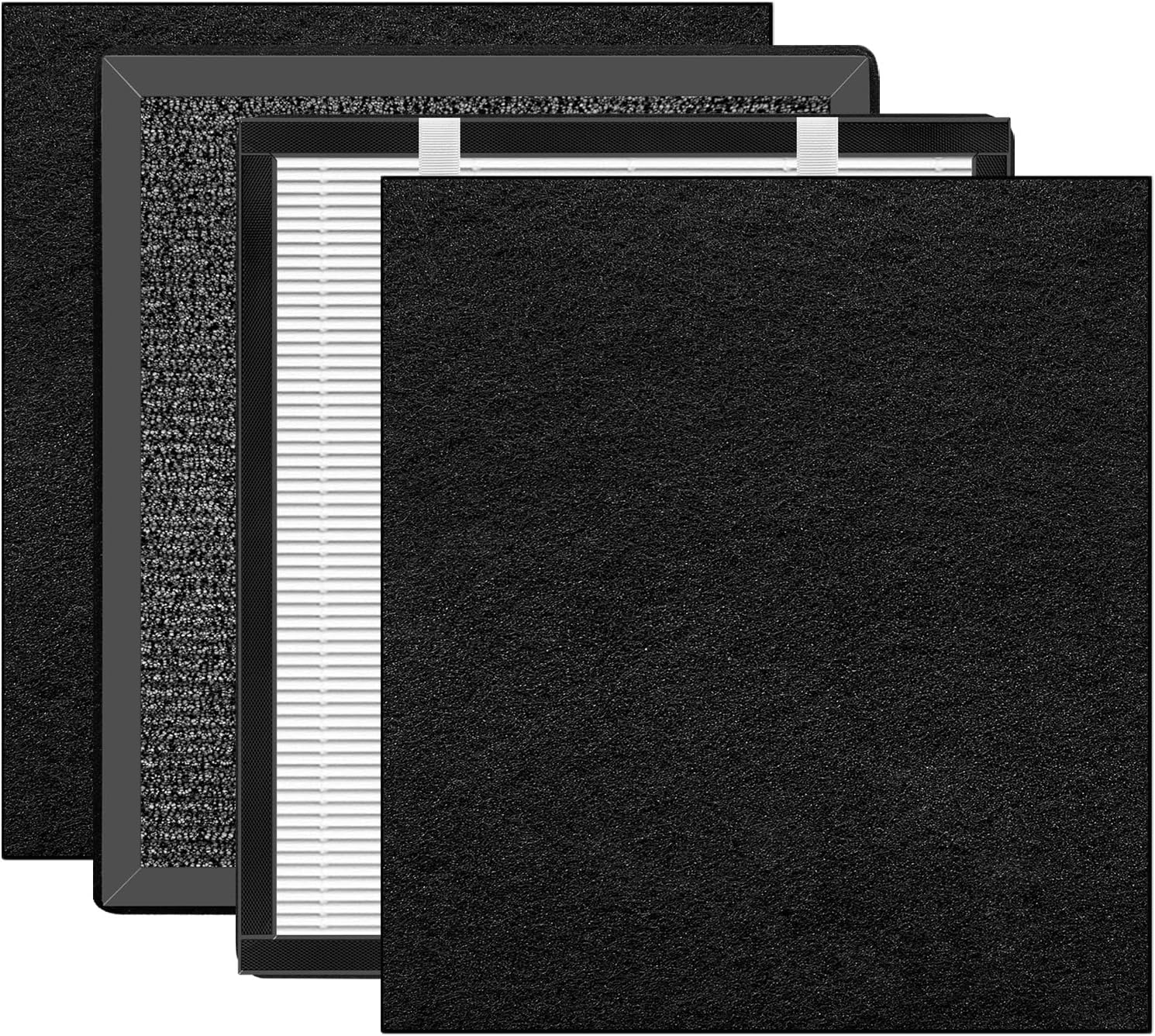 H13 Replacement Filter Compatible with HEAPETS P358 Pet Air Purifier, HEPA Air Filter for Pet Hair, Dander & Odor, Includes 3 Pre-Filters + 4 Combo HEPA & Carbon Filters