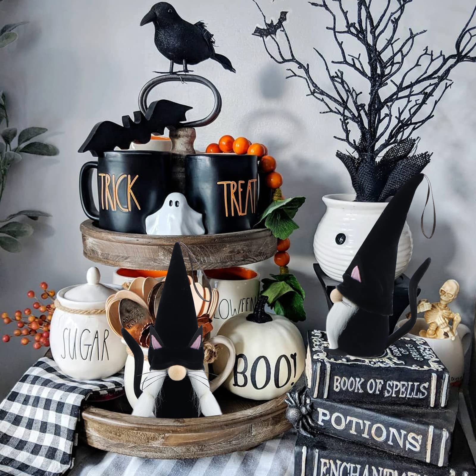 ACAREY Halloween Deko Figuren 2 Stück Halloween De Produktbild-Vorschau 2