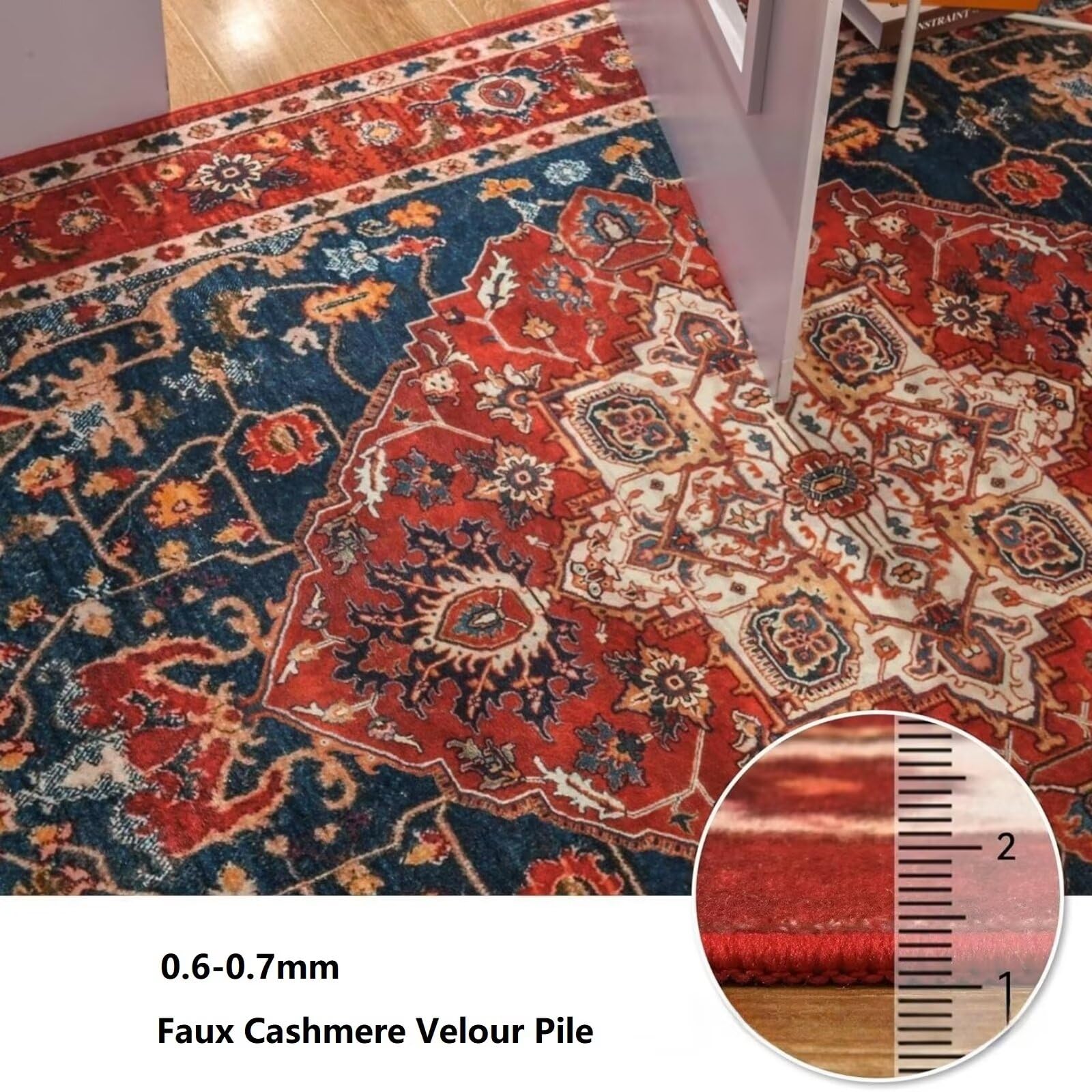 Tapis Chambre Garcon Doux 100x160cm,Vert Foncé,Motif De Feuilles pour Terrasse,Chambre,Déco
