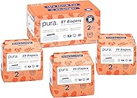 Vista 22 de Pura Pañales Ecológicos Talla 5 (24-35 libras) Totalmente Libres de Cloro (TCF), Hipoalergénicos, de Algodón Orgánico Suave, Sostenibles, hasta 12