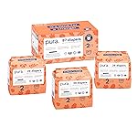 Pura Hypoallergenic Diapers, Size 2 (7-13 lbs) Totally Chlorine Free, Wetness Indicator, Suitable for Sensitive Skin, Soft Organic Cotton, Overnight, 3 Packs of 29 (87 Baby Diapers)