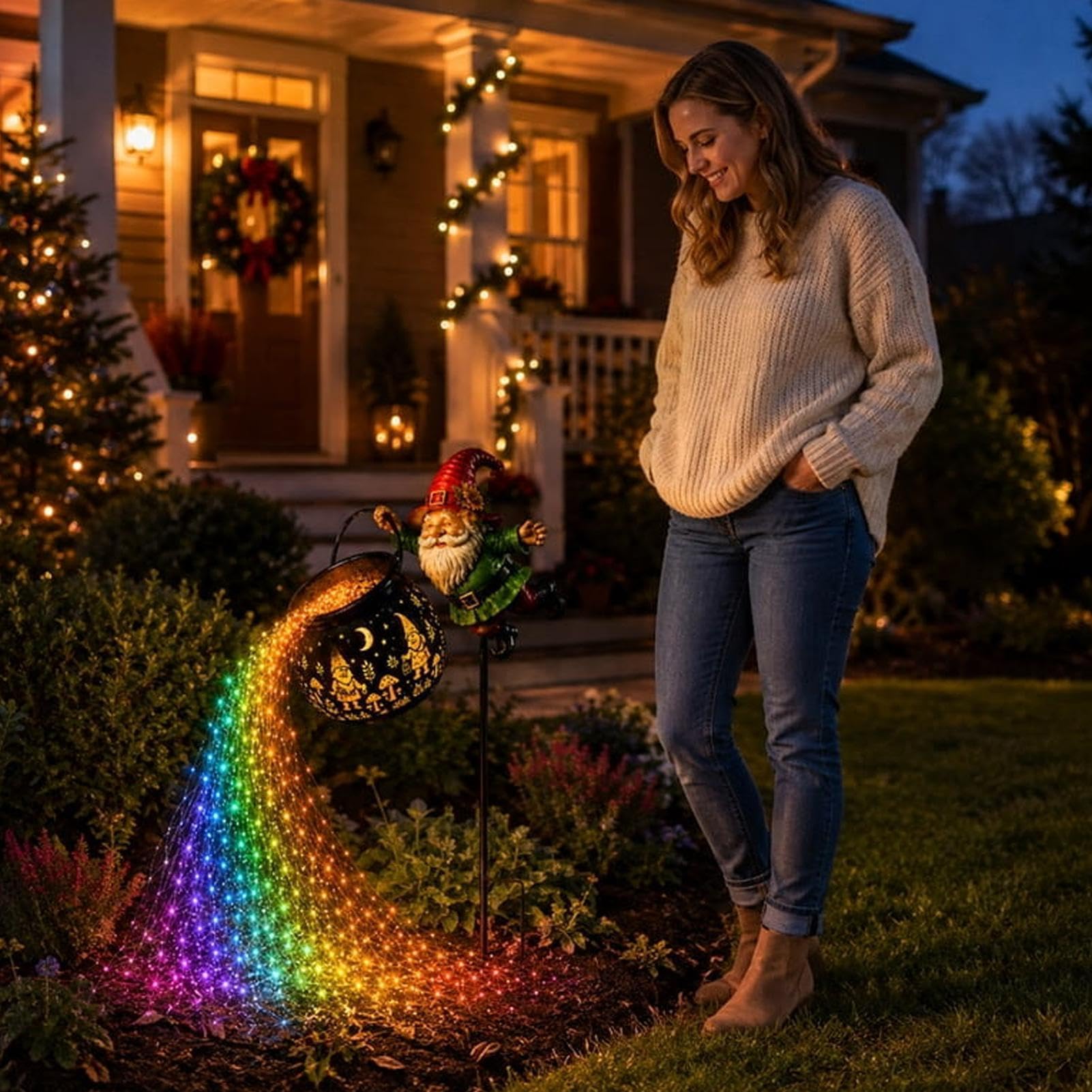Solar Christmas Lights Outdoor | Lampada decorativa a forma di a