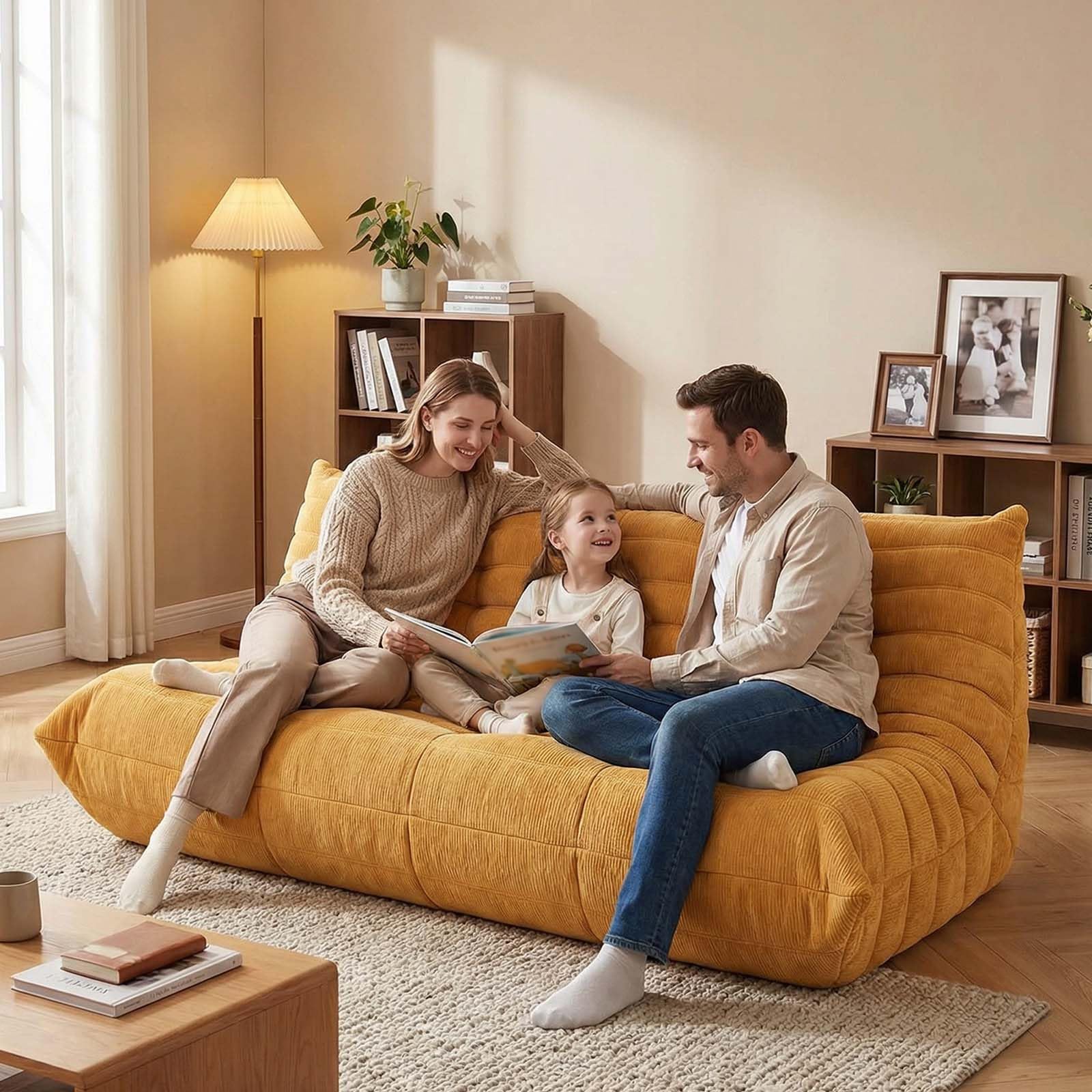 Krzesło kominkowe, pełna kompresja gąbki, miękkie zamszowe krzesło wypoczynkowe, kanapa bez kości, kanapa na leniwą podłogę, worek do siedzenia sofa do salonu sypialni B, podwójne siedzenie