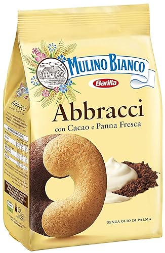 Mulino Bianco "ABBRACCI Shortbread con crema y cacao12.34oz (350g, 2unidades) Importación italiano