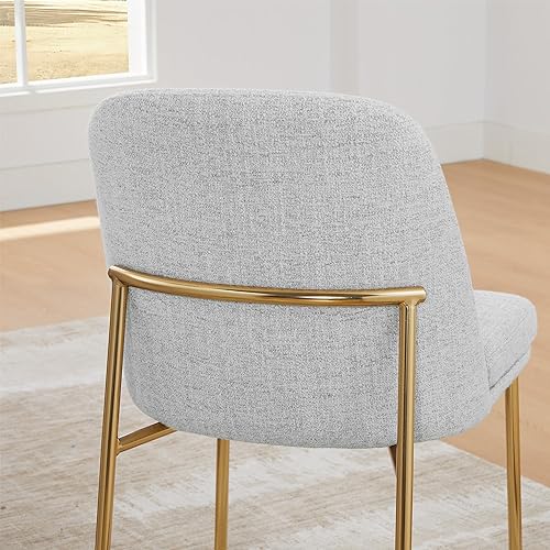 Miniatura 7 de CHITA Juego de 2 sillas de comedor modernas, sillas de comedor de metal con certificación FSC para comedor, color gris claro Gris,claro,Verde (Moss