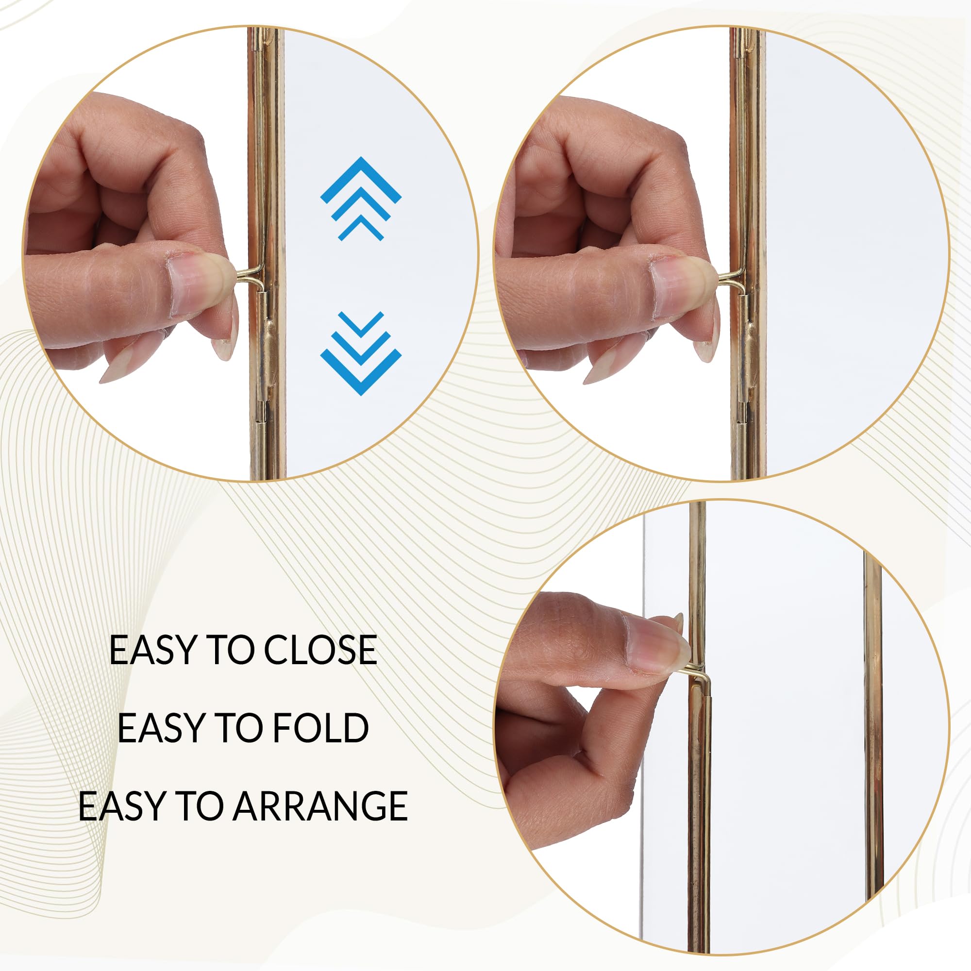 Fenzo Vintage Style 5x7 Inch Portrait Brass & Glass Hanging Frames