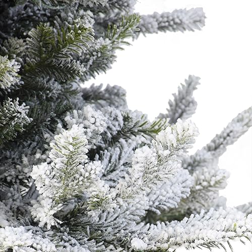 Miniatura 5 de Puleo International Árbol de Navidad artificial de abeto Douglas Slim Royal Majestic preiluminado de 7.5 pies, color verde