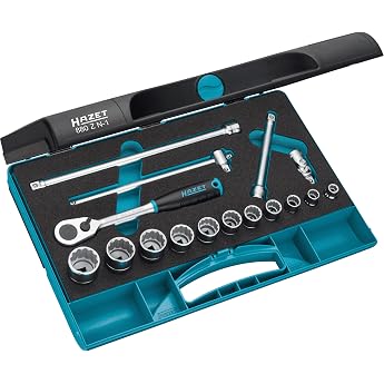 Hazet Steckschl&uuml;ssel-Satz 880ZN-1, 3/8 Zoll (10 mm) Vierkant, L&auml;nge 355 mm | 3/8 Zoll (10 mm) Vierkant hohl, Antrieb 3/8 Zoll