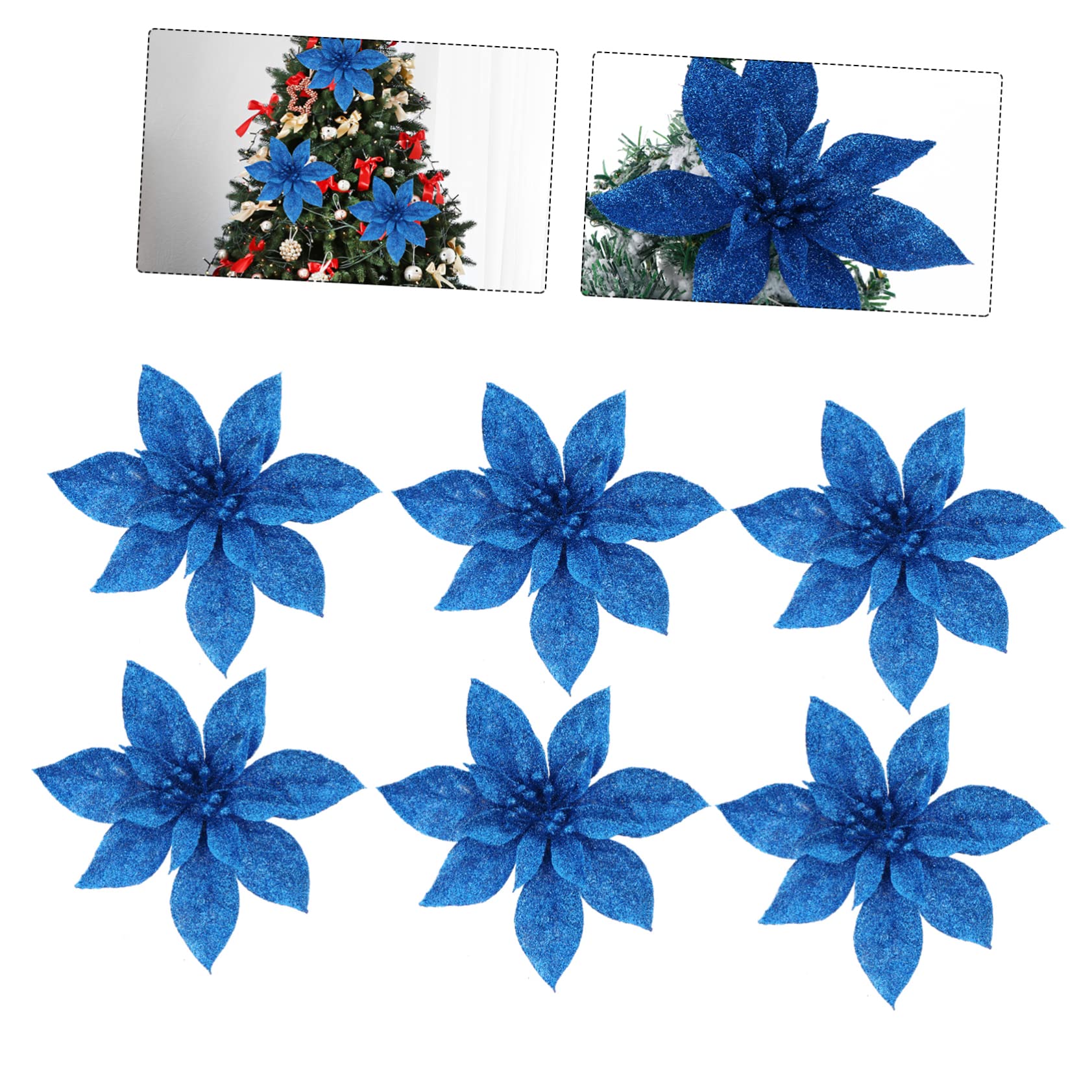 Abaodam 18stücke Teiliges Weihnachtsblumen-dekorationsset Aus Kunstblumen Für Weihnachtsbaum Türen Und Fenster Poinsettia Für Festliche Anlässe Und Stilvolle Weihnachtsdekoration