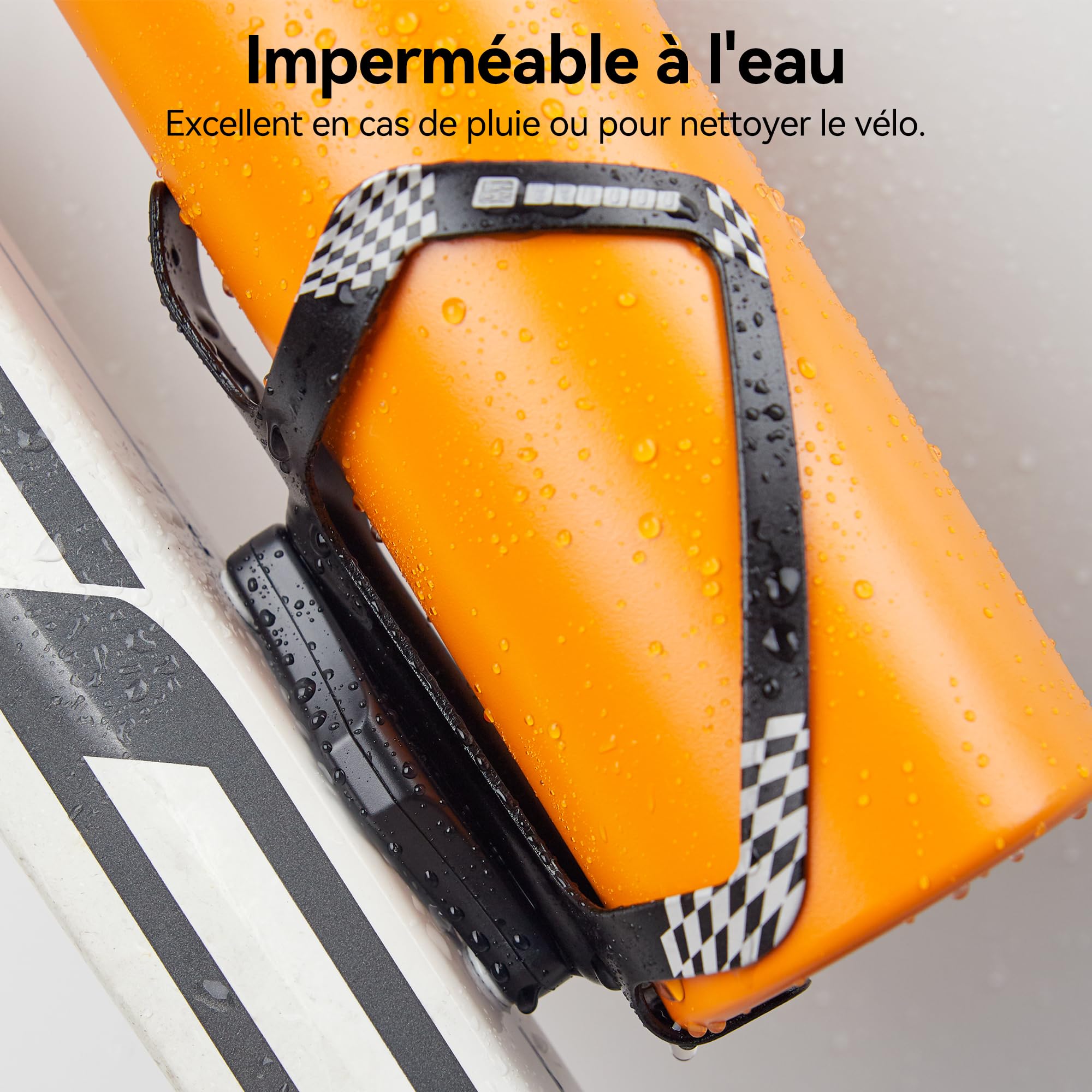 CITYWAY Support imperméable pour vélo AirTag, caché sous le porte-bouteilles, vis de sécurité, antivol, sécurité discrète (noir)