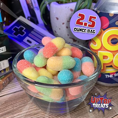 Miniatura 3 de Star Worms - Caramelos liofilizados  Gusanos de goma de neón agrios y crujientes  Para mochileros, camping o como regalo  Fabricado en los Estados