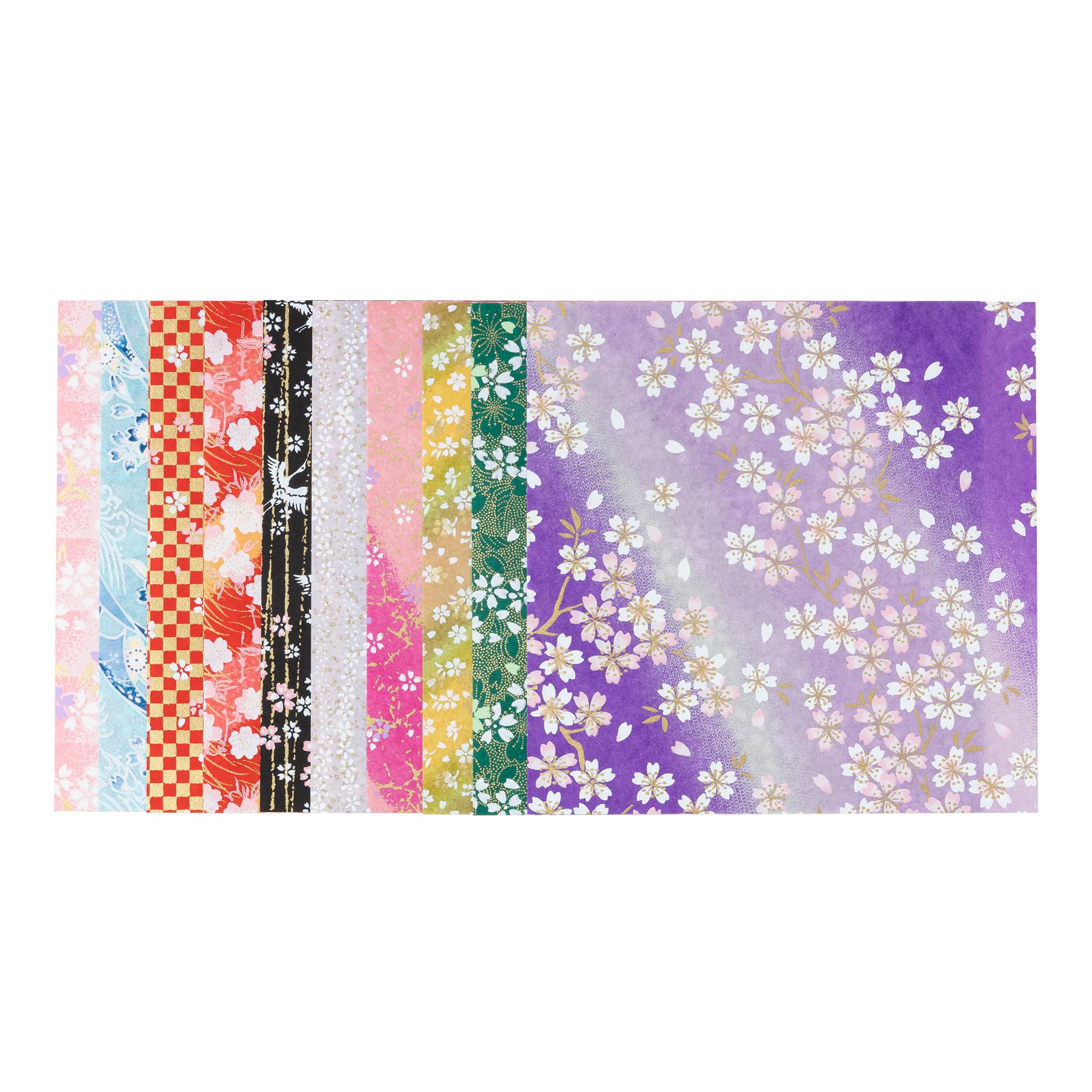 Amazon | 和紙かわ澄 特撰 手染め 桜柄の千代紙 友禅和紙 15cm 10柄入