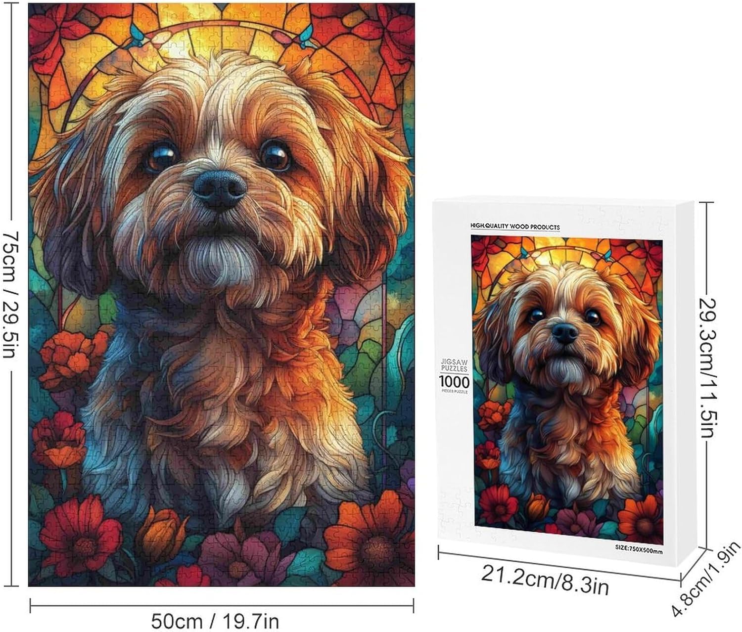 1000 Piece Wood Jigsaw Puzzles for Adults Shih Tzu Dogs Wood Puzzles for Adults Games Family Education Toys Gifts