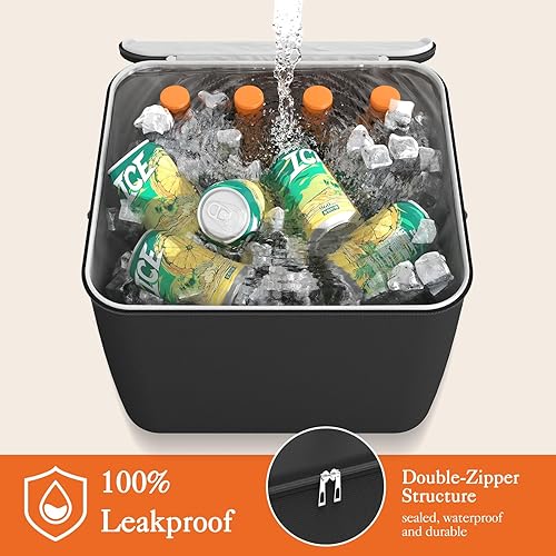 Miniatura 4 de HOTOR Bolsa térmica para organizador de maletero, enfriador portátil para organizador de automóvil, enfriador de automóvil a prueba de fugas para