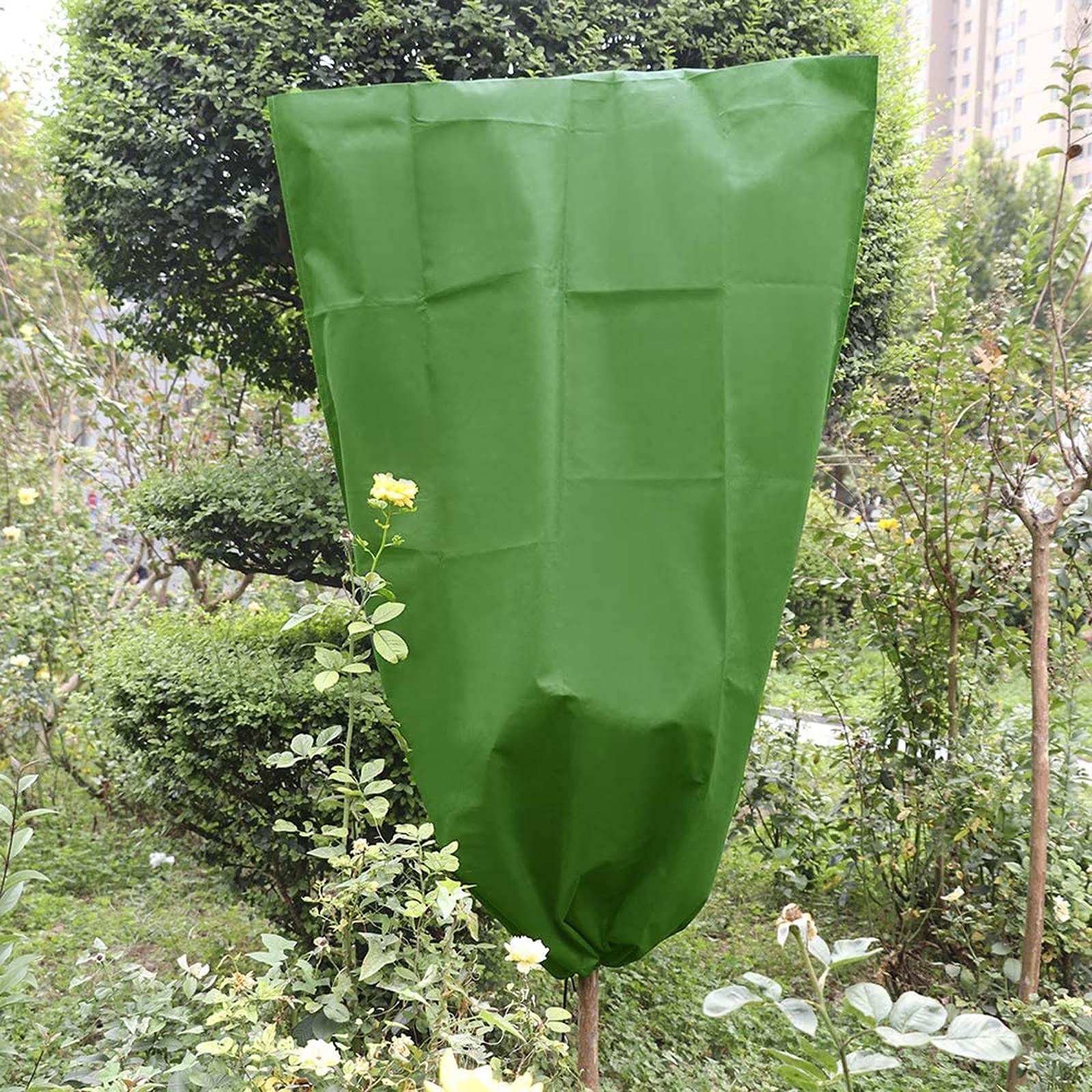 Cubre Plantas 160x100CM, Invierno Funda Plantas, contra Congelación Tela No Tejida, Proteg Bajas Temperaturas Plantas Cubierta Protección contra Heladas