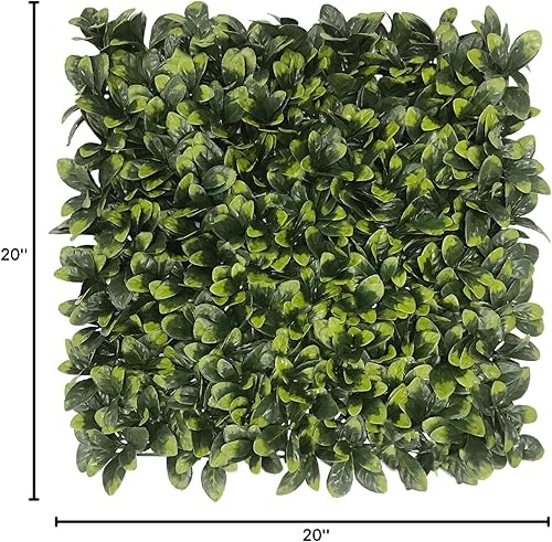 Miniatura 217 de Windscreen4less 6 paneles artificiales de boj de 20 x 20 pulgadas, seto topiario, plantas, hierba, pantalla de privacidad para exteriores, Boj