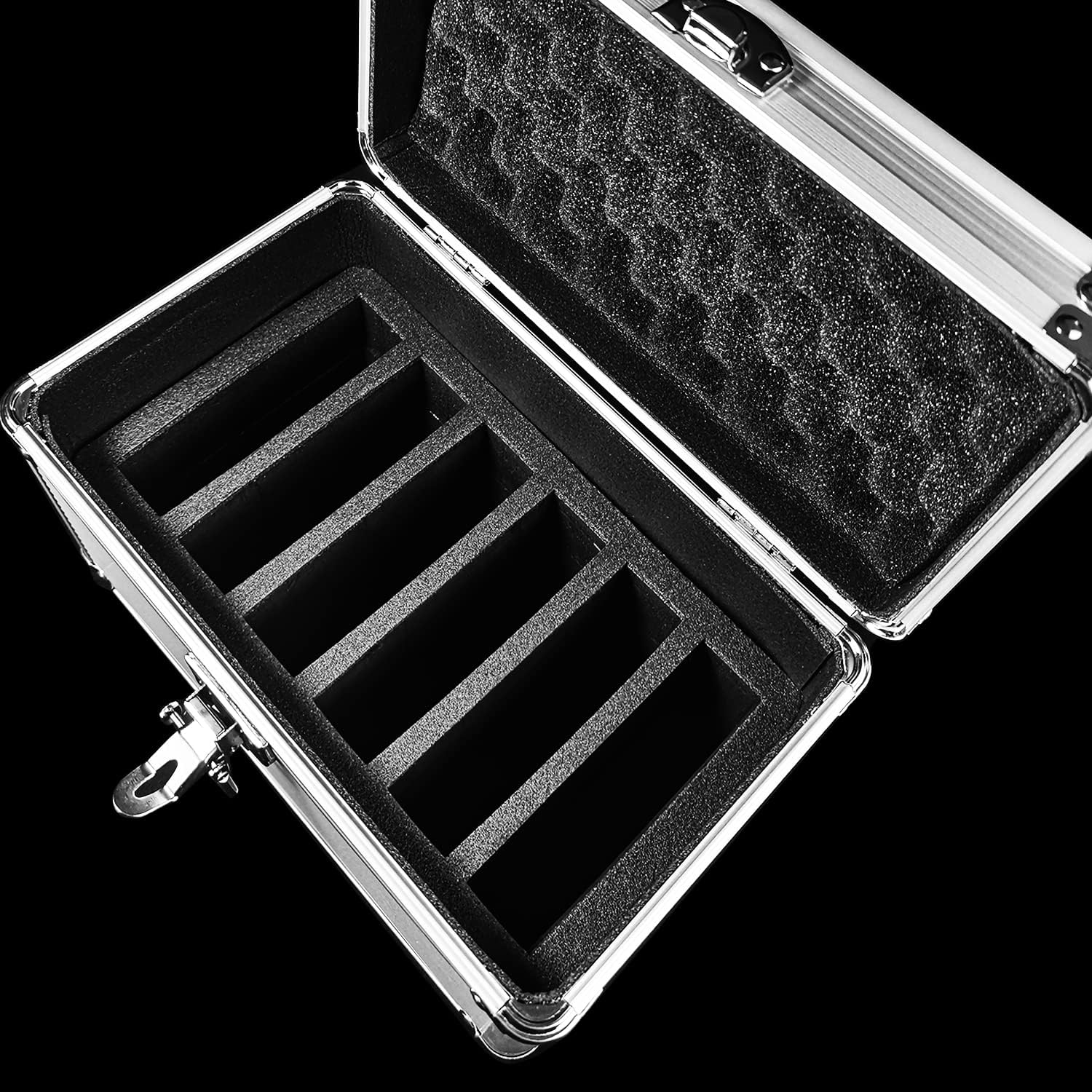 GLOTRENDS B6 6-Slot Storage Box for 3.5 Inch Internal Hard Disk, Portable Design for Carrying and Transportation, IP65 Water Resistant, HDD Organizer and Protective Box