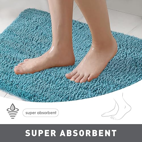 Miniatura 4 de EMEMA Alfombras de baño antideslizantes, alfombra de baño peluda, absorbente, alfombra de baño pequeña, alfombra interior de cocina, alfombra para