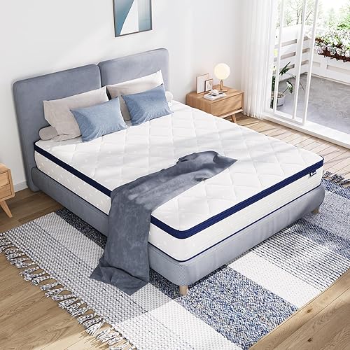 Miniatura 17 de Avenco - Colchón tamaño King, colchón híbrido tamaño King en una caja, colchones de 12 pulgadas tamaño King con espuma de confort y resortes de