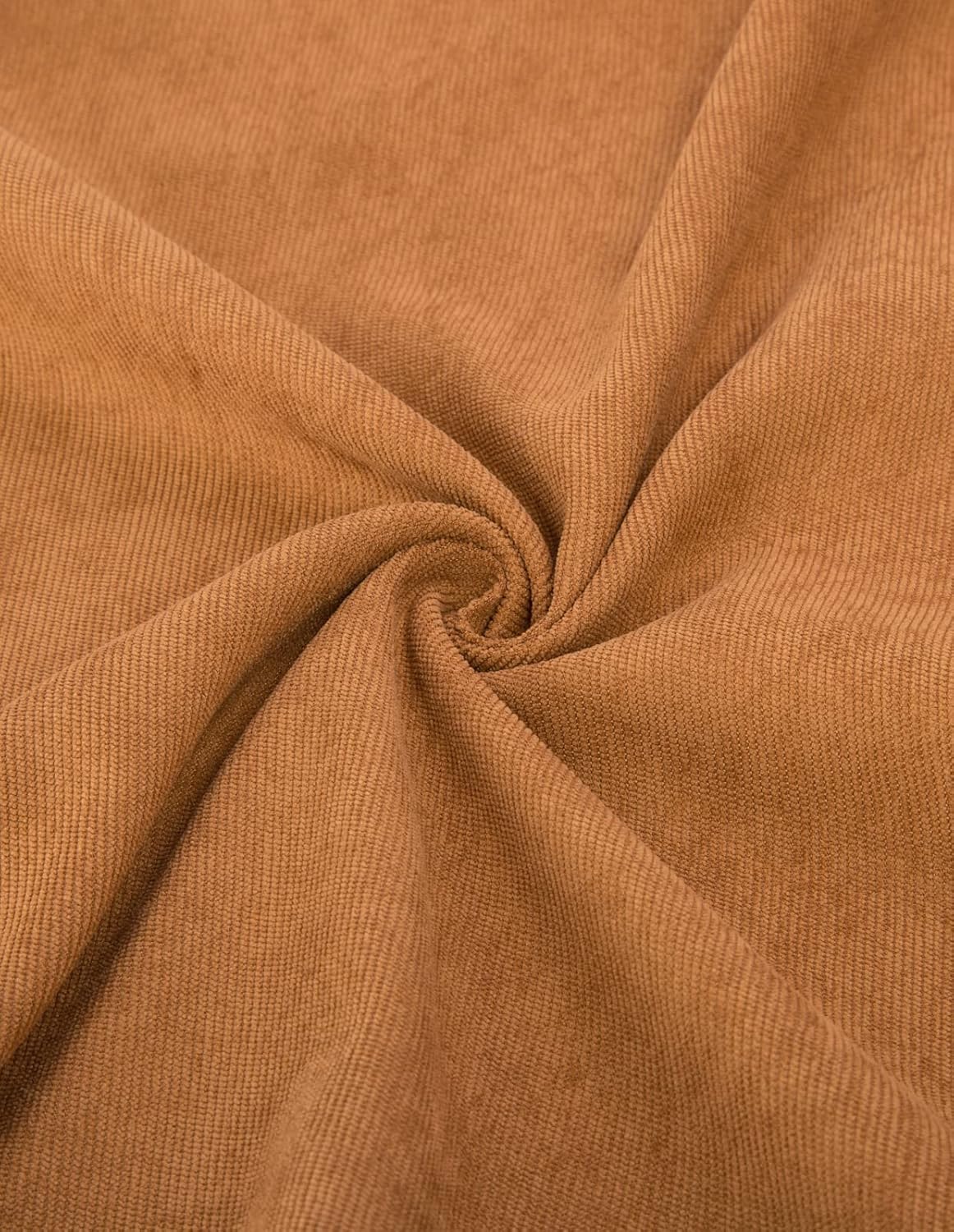 Belle Poque Women's Knee Length Corduroy Skirt Vintage Stretch High Waist A-Line Midi Skirt with Pockets & Belts - Image 7