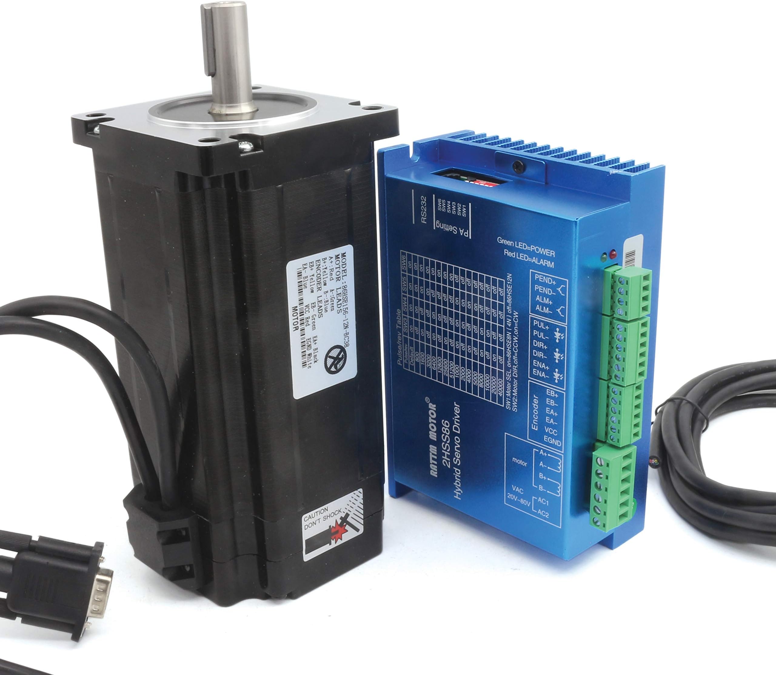 1 X Stepper Motor Nema34 12N.m Closed Loop Hybrid Servo Motor + 1 X HSS86 Servo Driver Controller