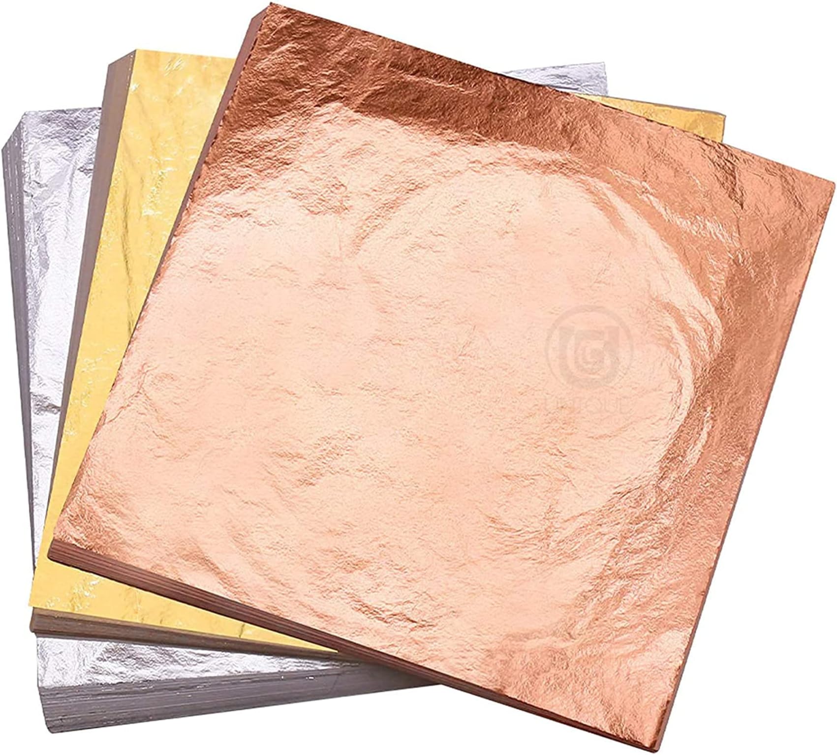 UGLS Gold Leaf Sheets 400 Pack (8 cm x 8 cm) Golden Foil for Gilding, Epoxy Resin Art, Decoration Crafting, Maysur Paintings, Arts & Crafts, DIY (3.14 x 3.35 inches, Gold)