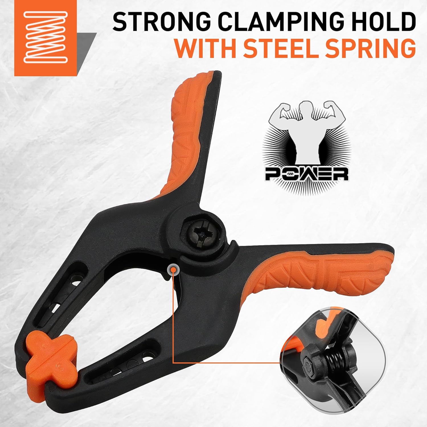 HORUSDY 8-Pack Spring Clamps Heavy Duty