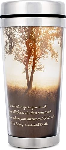 Miniatura 5 de Pastor Nature Scene - Taza de viaje aislada de acero inoxidable con tapa (16 onzas)