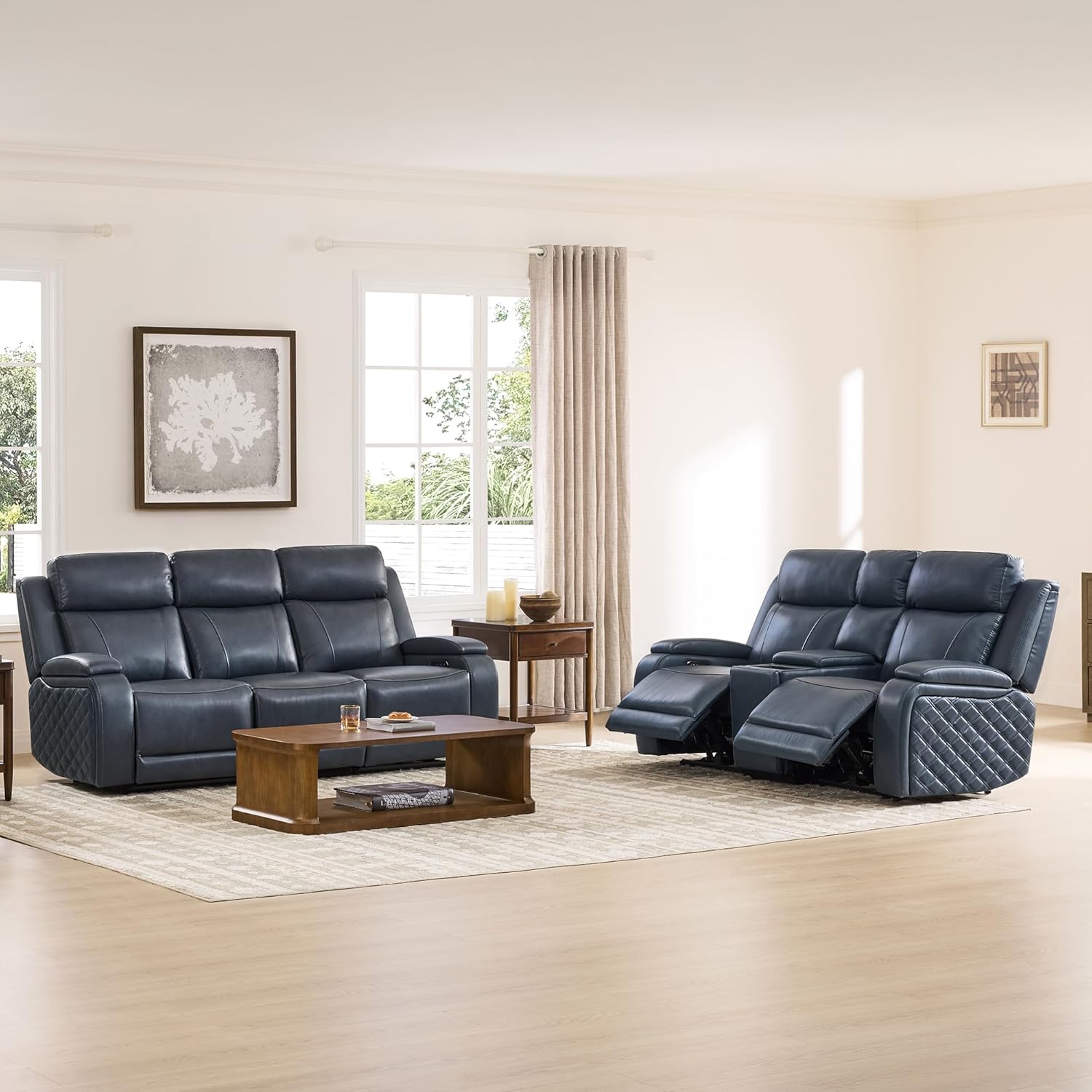 Amazon: Watson & Whitely Genuine Leather Power Recliner Sofa and