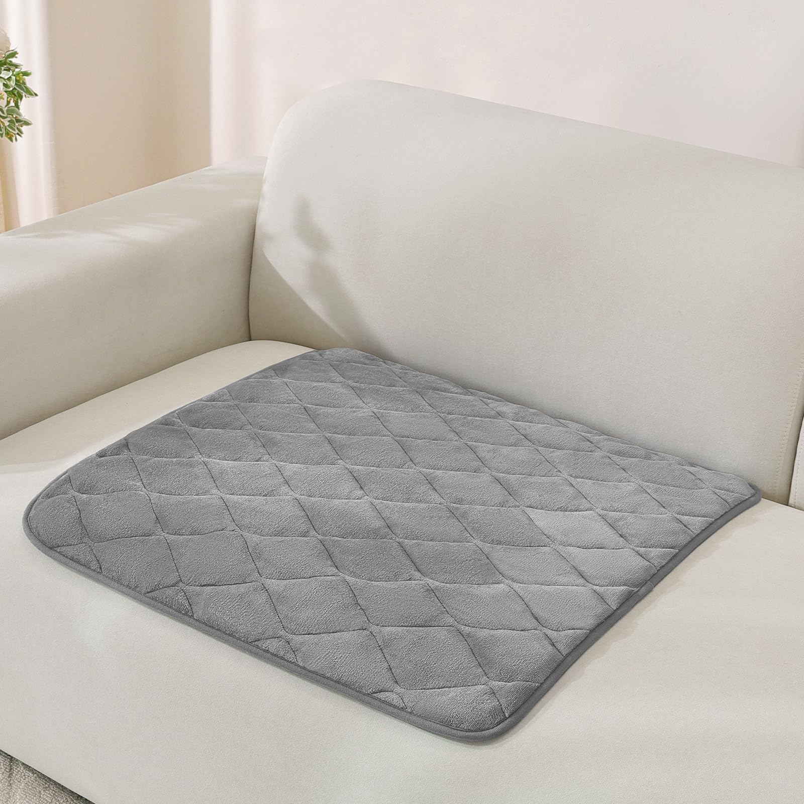 XINEAGE Thick Sofa Covers 2 3 4 Seater, Non-Slip Fuzzy Pet Sofa Cover Washable, L-Shaped Corner Couch Cover, Sofa Seat Covers Furniture Protectors for Dogs, Pet (90x90cm, Dark Grey)