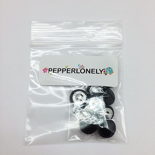 Vista 196 de PEPPERLONELY 10 piezas de tela de 0.394 in cubierta con botones redondos de vástago de metal, azul marino