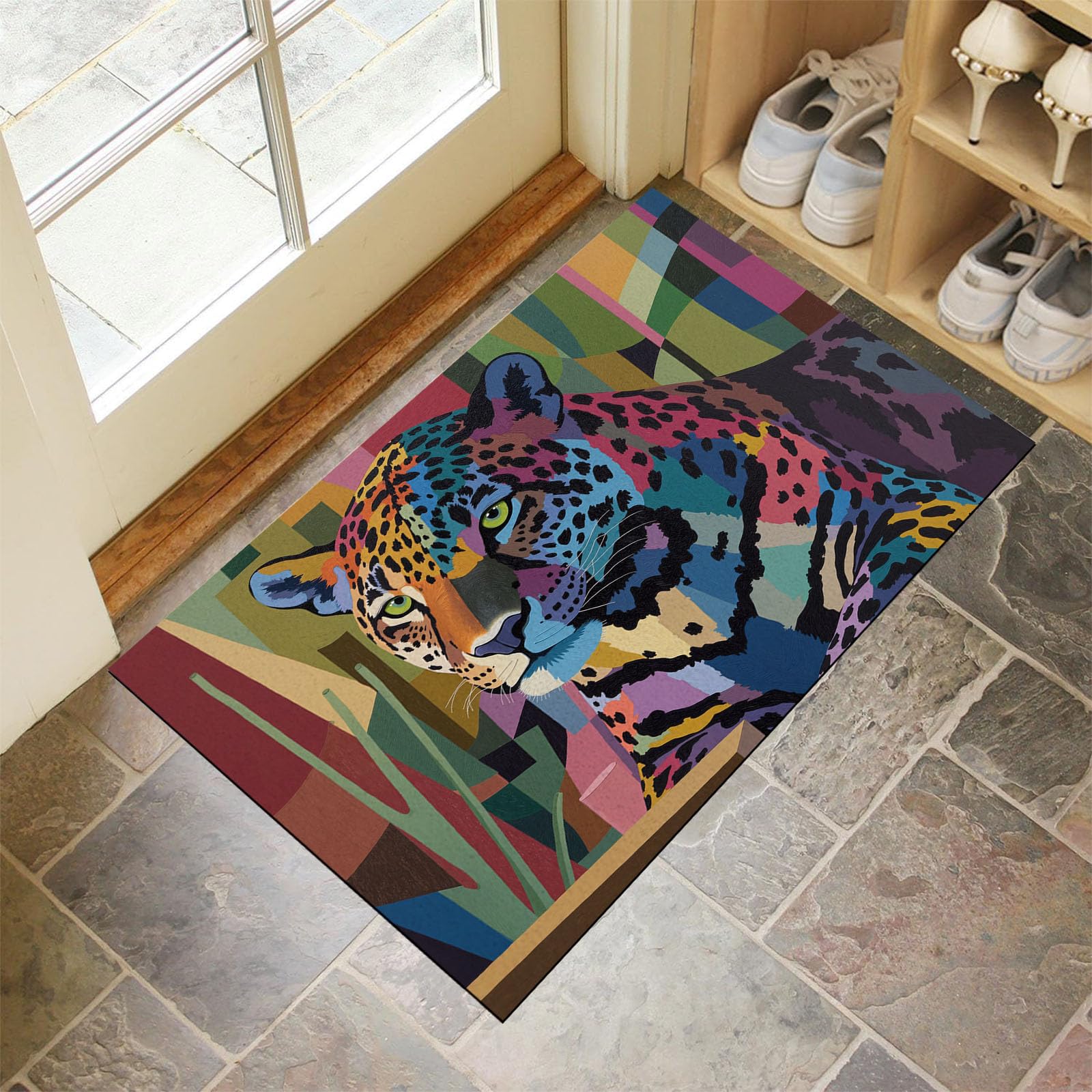 Paillasson Pop Art super absorbant et lavable en machine 40x60cm