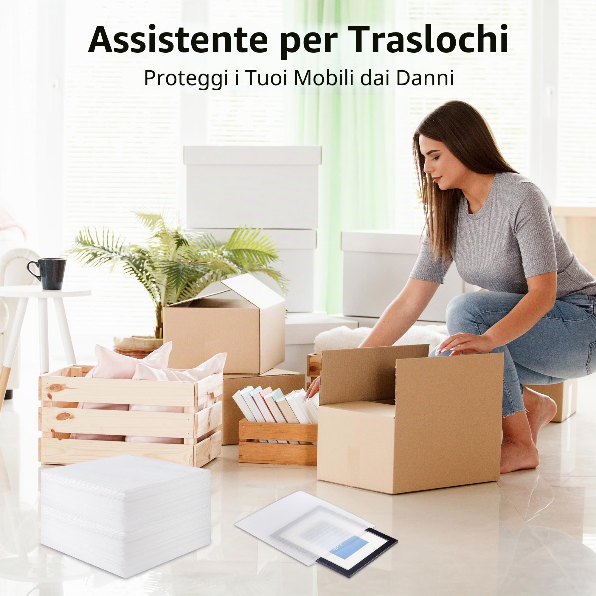 Pezzi Pluriball Imballaggio Fogli Poliuretano Espanso 30 x 30 cm per Spedizioni Trasloco Protezione Fragile