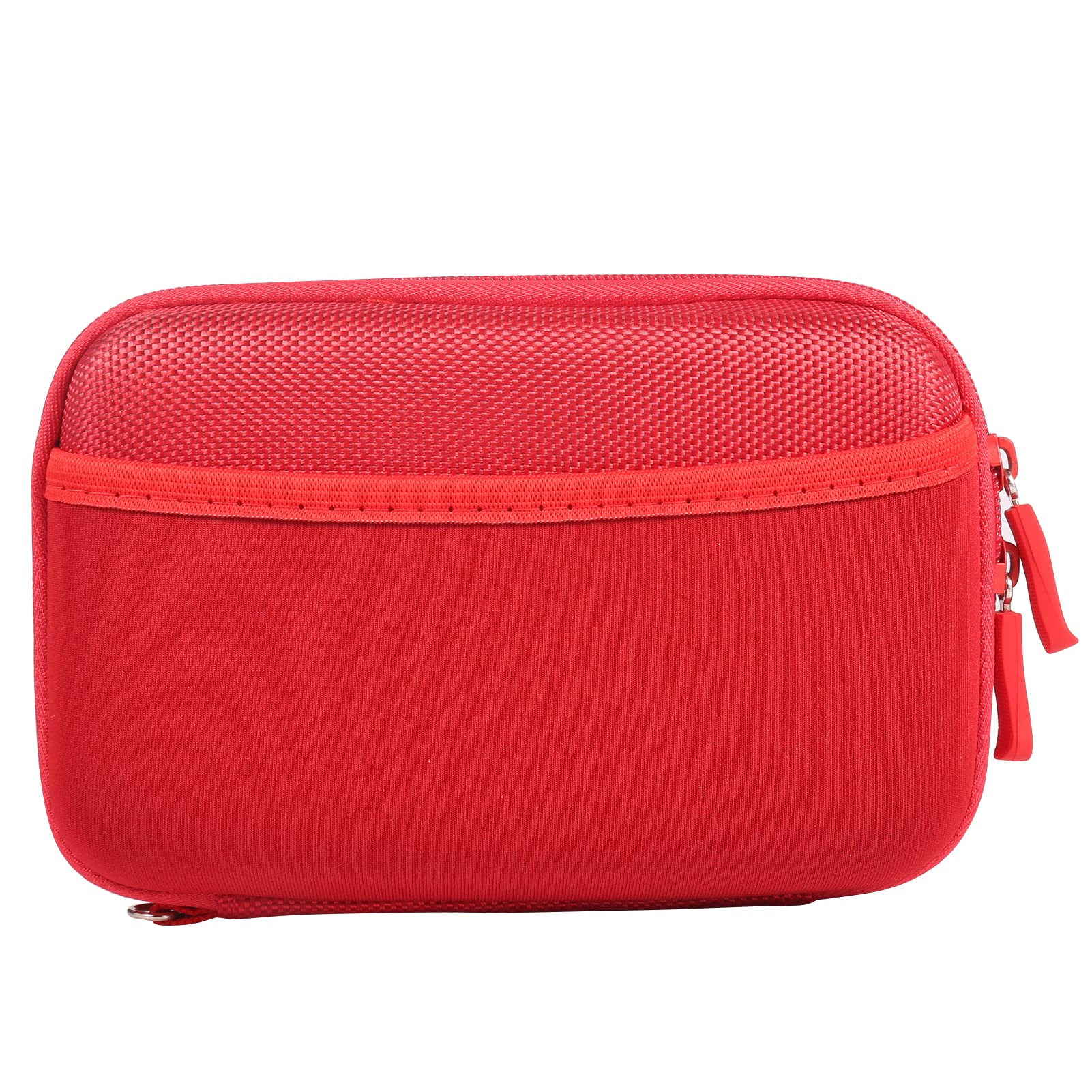 Nylon Hard Shell James Diabetes Compact Case for Glucose Meter Test Strips Lancing Device. (Red)